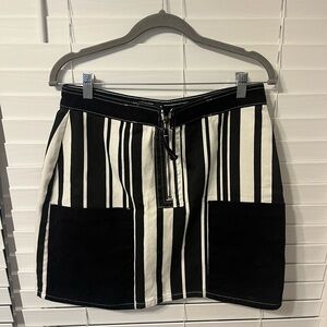 BDG Black and White Jean Skirt
